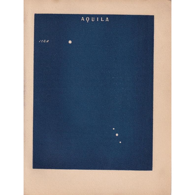 1900 STAR MAP Print - AQUILA - Constellations Wall Art - Antique Astronomy Decor - Original Vintage Print - 4.5 x 5.5 Inches