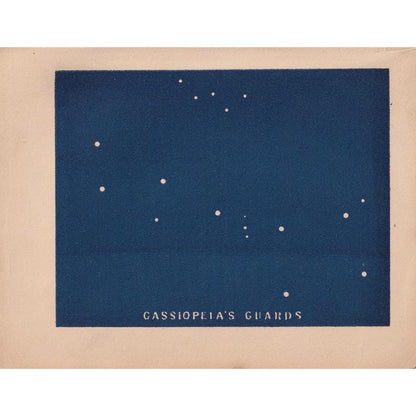 1900 STAR MAP Print - Cassiopeia Guards - Constellations Wall Art - Antique Astronomy Decor - Vintage - 4.5 x 5.5 Inches
